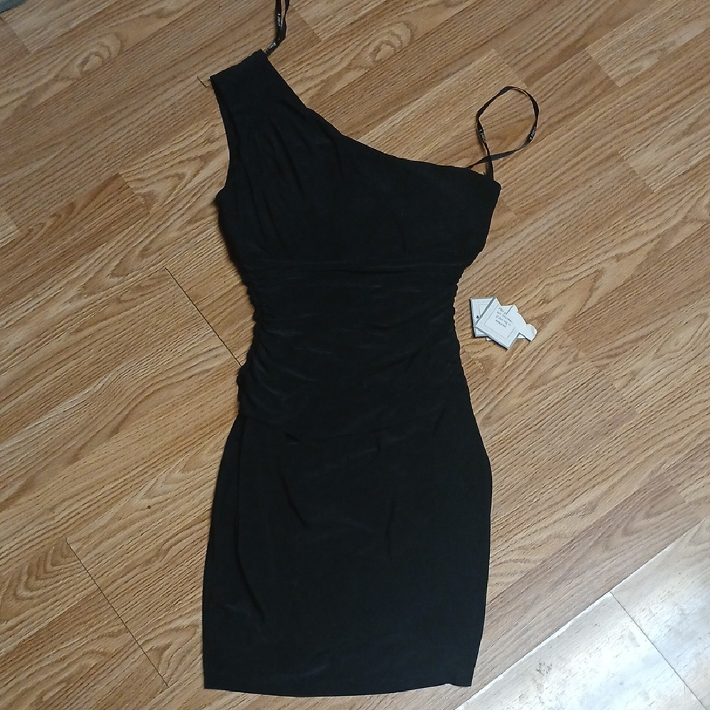 B Darlin Chic Black One-Shoulder Dress 5/6